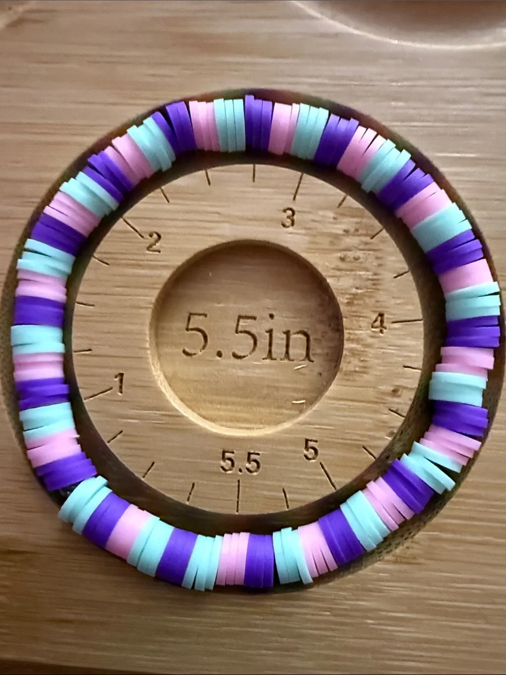 Kids Stretch Bracelet in Purple, Pink and Mint